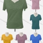 Wholesale Women's Casual Short Sleeve Appliques Blouse preview