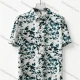 Wholesale In Stock Men's Slim Fit Short Sleeve Abstract Print Shirt - Teal/Black/Brown Pattern Casual Business Shirt Cyan Clothing Wholesale Market Liuhua