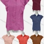 Wholesale Women's Casual Plain Cap Sleeve Ruched Ruffle Trim Button Down Shirt preview