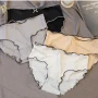 Wholesale Women's Comfy Lettuce Trim High Waist Breathable Briefs 10 Pcs preview