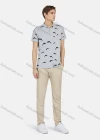 Wholesale Men's Casual Short Sleeve Dolphin Print Button Front Polo Shirts - Liuhuamall