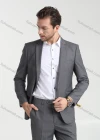 Wholesale Men's Formal Business Plain Lapel One Button Blazer Jacket & Pants 2-Pieces Suit Set BC022# - Liuhuamall