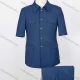 Wholesale Men's Plain Button Down Multiple Pockets Short Sleeve Chines Tunic Suit & Pants 2-Piece Sets BV220303# Dark Blue Clothing Wholesale Market Liuhua