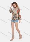Wholesale Women's Casual Vintage Floral & Paisley Allover Print Long Sleeve Tassel Tie Blouse E3126# - Liuhuamall