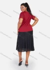 Wholesale Women's Plus Size Notch Neck Appliques Pearl Pearl Decor Plain Blouse - Liuhuamall