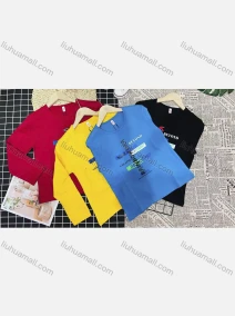 Wholesale Boy's Comfy Crew Neck Long Sleeve Letter Print T-Shirt, LIUHUA CLOTHING WHOLESALE