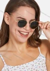 Wholesale Metal Round Frame Solid Lenses Sunglass - Liuhuamall