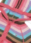 Wholesale Girls Long Sleeve Hooded Sweater Button Front Cardigan Colorful Striped Knitted Jacket - Liuhuamall