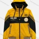 Wholesale Men's Casual Colorblock Letter Print Striped Long Sleeve Drawstring Zipper Hoodie 53# Yellow Guangzhou Clothing Wholesale Market & Suppliers -LIUHUAMALL