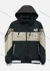 Wholesale Men's Casual Colorblock Letter Print Striped Long Sleeve Drawstring Zipper Hoodie 53# - Liuhuamall