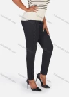 Wholesale Women's Plus Size Elastic Waist Rhinestone Plain Casual Straight Leg Pants - Liuhuamall