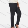 Wholesale Women's Plus Size Elastic Waist Rhinestone Plain Casual Straight Leg Pants preview