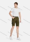 Wholesale Men's Casual Plain Release Buckle Multiple Pockets Cargo Shorts With Belt 8988# - Liuhuamall