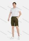 Wholesale Men's Casual Plain Release Buckle Multiple Pockets Cargo Shorts With Belt 8988# - Liuhuamall