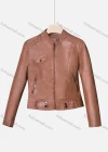 Wholesale Women's Casual Stand Collar Long Sleeve Zipper Plain Leather Crop Biker Jacket - Liuhuamall