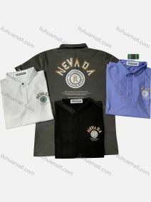 Wholesale Men's Short Sleeve Letter Print Polo Shirt, LIUHUA CLOTHING WHOLESALE