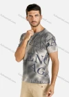 Wholesale Men's Fashion Letter Graphic Round Neck T Shirt - Liuhuamall