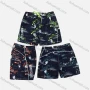 Wholesale Men's Casual Letter Abstract Print Flap Pockets Drawstring Shorts B153# preview