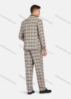 Wholesale Men's Formal Lapel Plaid Pockets Blazer & Waistcoat & Pant 3 Pieces Suit Sets - Liuhuamall