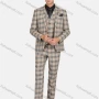 Wholesale Men's Formal Lapel Plaid Pockets Blazer & Waistcoat & Pant 3 Pieces Suit Sets preview