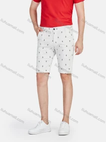 Wholesale Men's Casual Allover Print Straight Leg Shorts, LIUHUA CLOTHING WHOLESALE