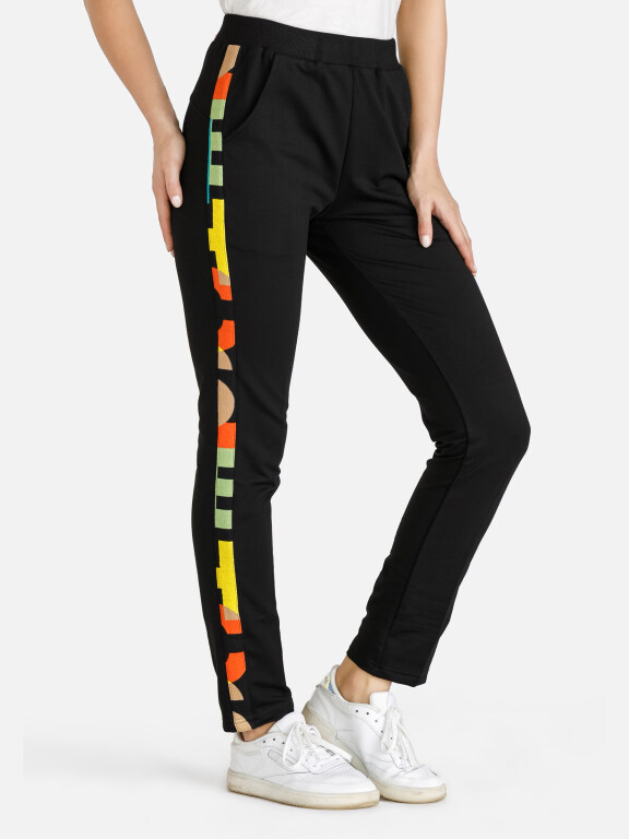 Women's Slim Fit Letter Graphic Elastic Waist Active SweatPants, Clothing Wholesale Market -LIUHUA, Activewear