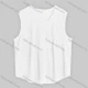 Wholesale Men's Casual Plain Round Neck Patch Pocket Sleeveless Tank Tops M1008# White Clothing Wholesale Market Liuhua