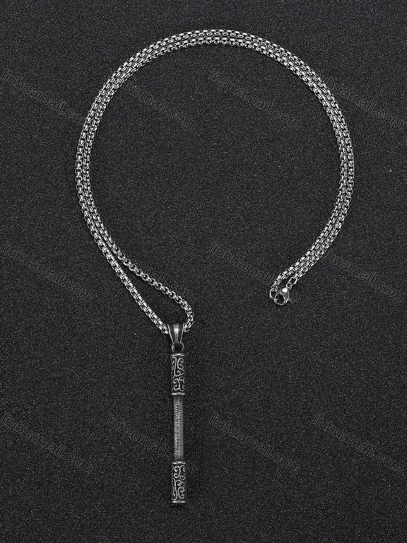 Wholesale Stainless Steel Totem Carved Necklace SP0878#