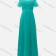 Wholesale Women's Glamorous Plain Off Shoulder Appliques Lace Splicing Bridesmaid Dress XF-A127# Light Sea Green Clothing Wholesale Market Liuhua