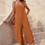 Wholesale Women's Casual Plain Loose Fit Dual Pocket Cami Jumpsuit preview