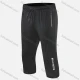 Wholesale Men's Casual & Sporty Striped Letter Print Drawstring Elastic Waist Cropedd Tight Pants 2214# Black Clothing Wholesale Market Liuhua