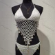 Wholesale Women's Vacation Crochet Cover Up Two Piece Sets L051# White Clothing Wholesale Market Liuhua