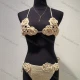 Wholesale Women's Vacation Floral Crochet Cover Up Two Piece Sets L052# Beige Clothing Wholesale Market Liuhua