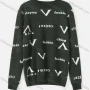 Wholesale Men's Casual Letter Print Round Neck Fuzzy Knit Sweater preview