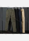 Wholesale Men's Casual Plain Straight Leg Ankle Length Cargo Pants - Liuhuamall