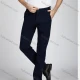 Wholesale Men's Casual Patch Pocket Plain Button Closure Straight Leg Pants Navy Clothing Wholesale Market Liuhua