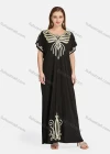 Wholesale Women's African Short Sleeve Embroidered Butterfly Maxi Dress 2057# - Liuhuamall