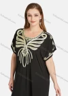 Wholesale Women's African Short Sleeve Embroidered Butterfly Maxi Dress 2057# - Liuhuamall