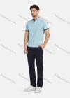 Wholesale Men's Casual Striped 100% Cotton Short Sleeve Labelled Polo Shirt 2206# - Liuhuamall