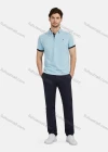Wholesale Men's Casual Striped 100% Cotton Short Sleeve Labelled Polo Shirt 2206# - Liuhuamall