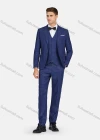 Wholesale Men's Formal Lapel Striped Pockets Blazer & Vest & Pant 3 Pieces Suit Sets - Liuhuamall