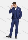Wholesale Men's Formal Lapel Striped Pockets Blazer & Vest & Pant 3 Pieces Suit Sets - Liuhuamall