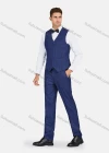 Wholesale Men's Formal Lapel Striped Pockets Blazer & Vest & Pant 3 Pieces Suit Sets - Liuhuamall
