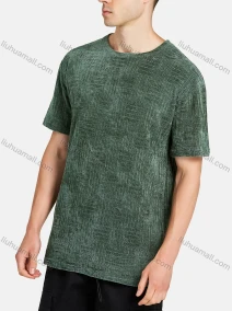 Wholesale Man's Casual Round Neck Short Sleeve Striped Plain T-Shirt, LIUHUA CLOTHING WHOLESALE