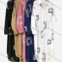Wholesale Women's Casual Collared Long Sleeve Chain Print Overshirt Tunic preview