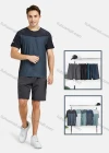 Wholesale Men's Athletic Short Sleeve Colorblock Running T-shirts - Liuhuamall