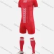 Wholesale Kids Sporty Football Soccer Training & Racing Tee & Shorts 2 Piece Set 21834# Red Clothing Wholesale Market Liuhua