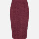 Women's Casual High Waist Plain Pencil Skirt Red Clothing Wholesale Market -LIUHUA