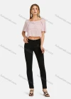 Wholesale Women's Causal Square Neck Solid Swiss Dot Crop Blouse A1625-9486# - Liuhuamall
