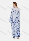 Wholesale Women's Elegant Tie Dye Sequins Long Sleeve Ruched Maxi Kaftan Abaya Robe Dress TZMQ-3-813B# - Liuhuamall